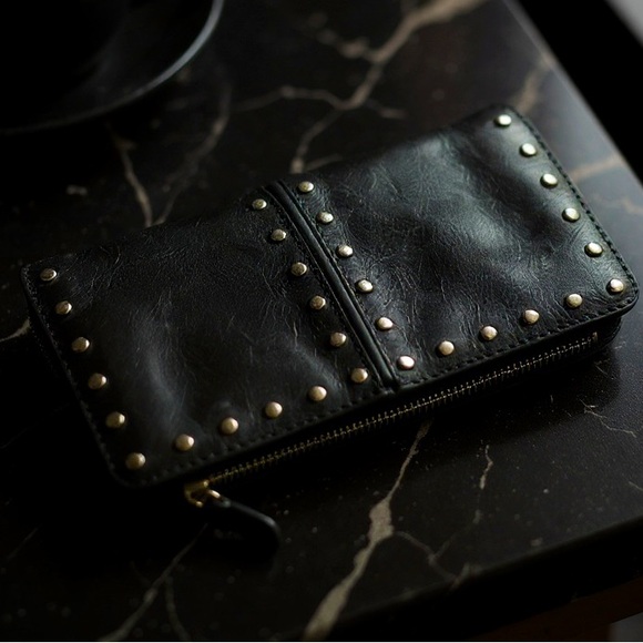 Handbags - Micheal Kord Black Studded Wallet
